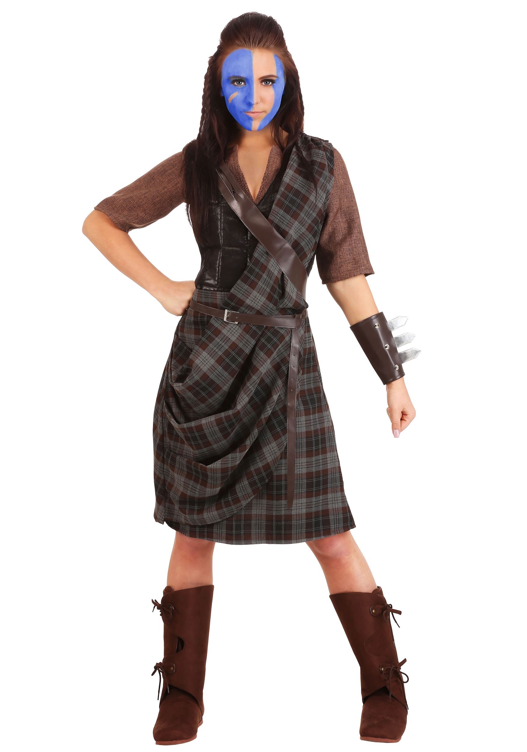 Plus Size Womens Braveheart Warrior Costume | Movie Costumes