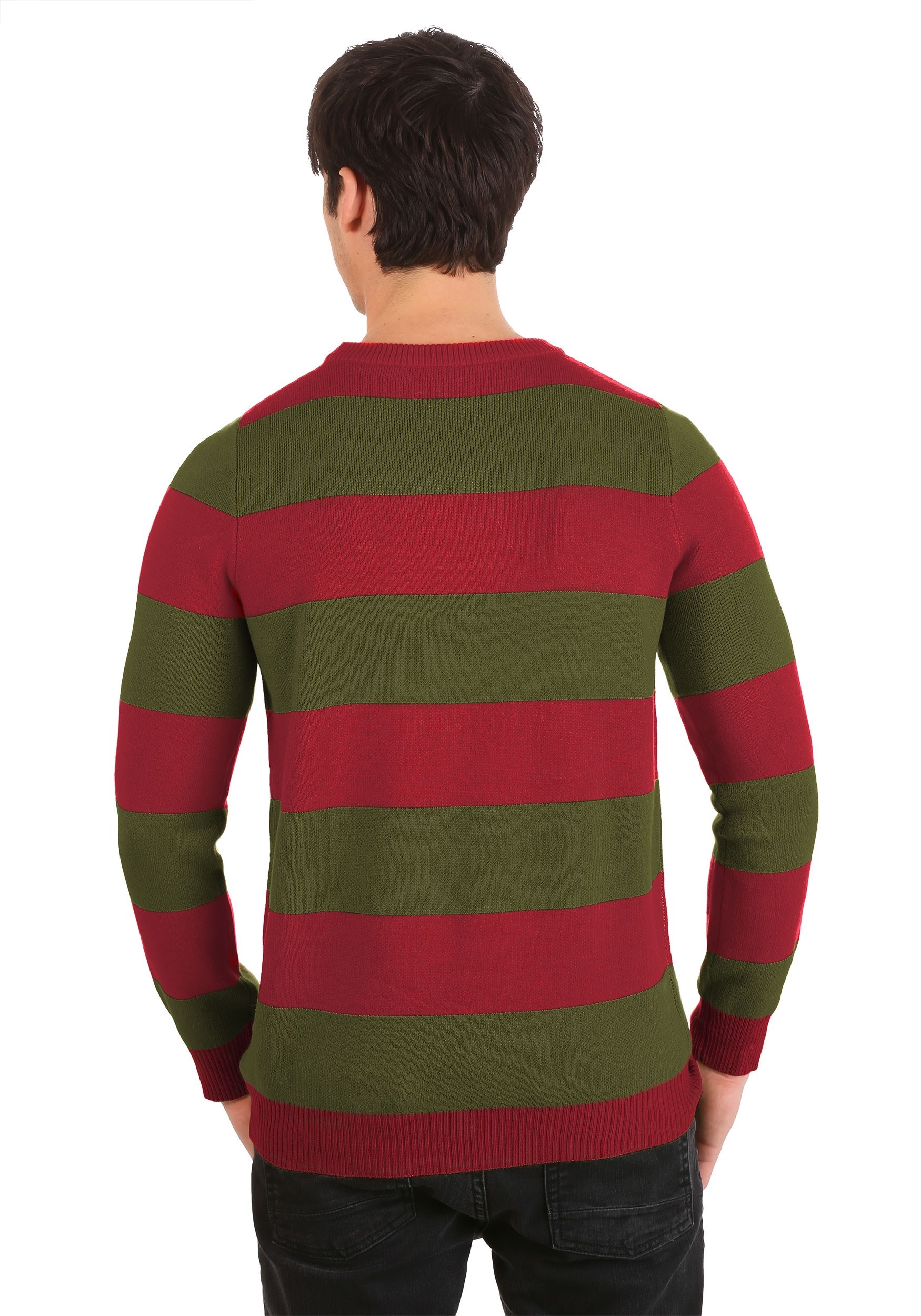Kids Large 6-10y Fast and Free Shipping Nightmare on Elm Street Freddy Krueger Red and Green Striped Sweater Pattern Super Soft Leggings Unisex Adult Kids Boys Girls Women 