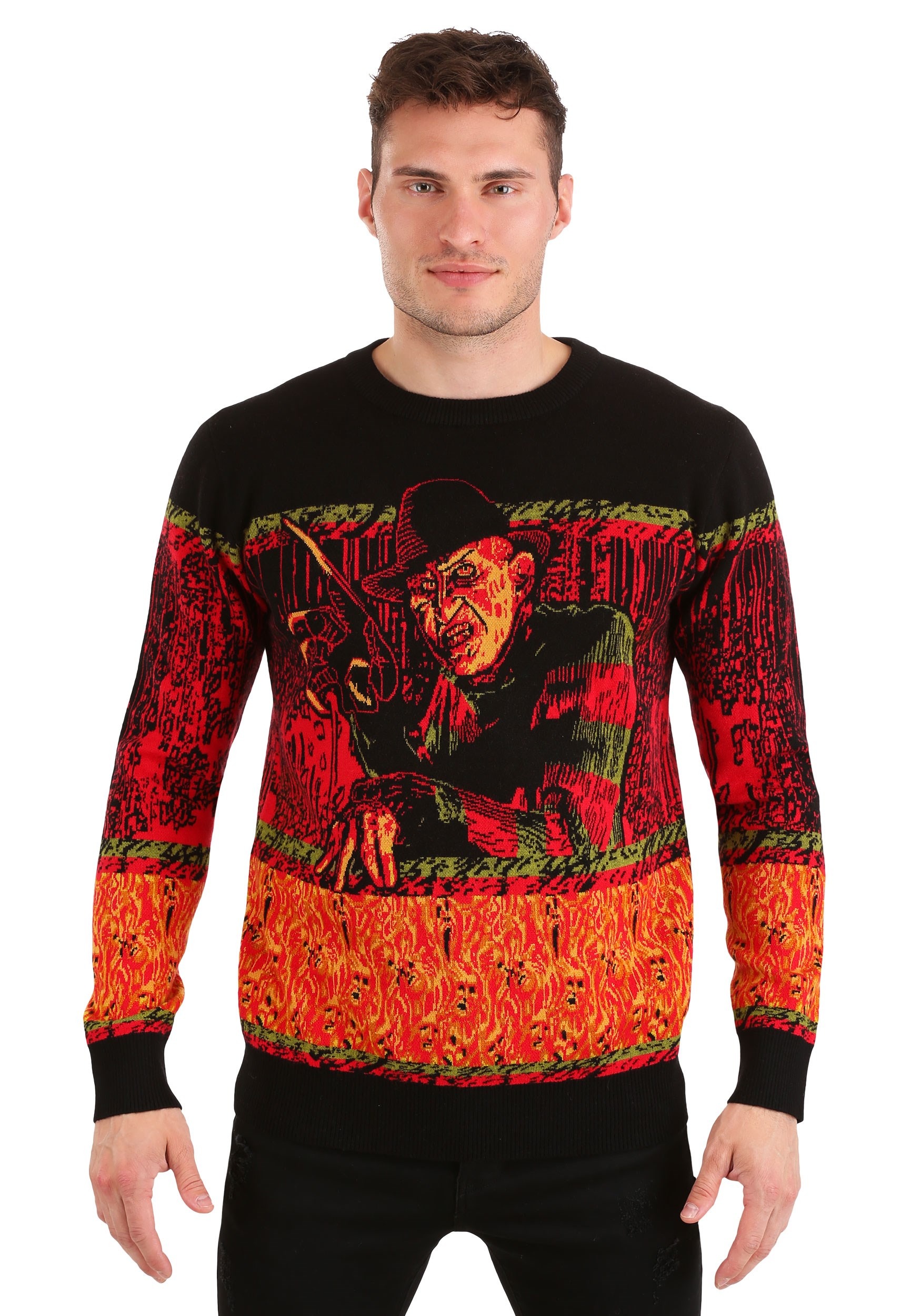 Nightmare on Elm Street Freddy Ugly Halloween Sweater for Adults