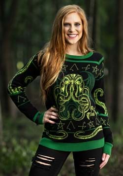 Rage of Cthulhu Adult Ugly Halloween Sweater Alt 1