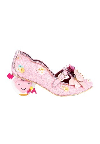 Irregular Choice 'Amare' Pink Floral Heart Heel Shoes