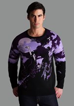 Witch's Moonlight Ride Ugly Halloween Sweater for Adults