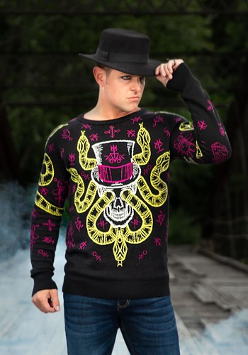 Voodoo Skull Ugly Halloween Sweater for Adults 1
