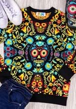 Sugar Skull Ugly Halloween Sweater for Adults Alt 3