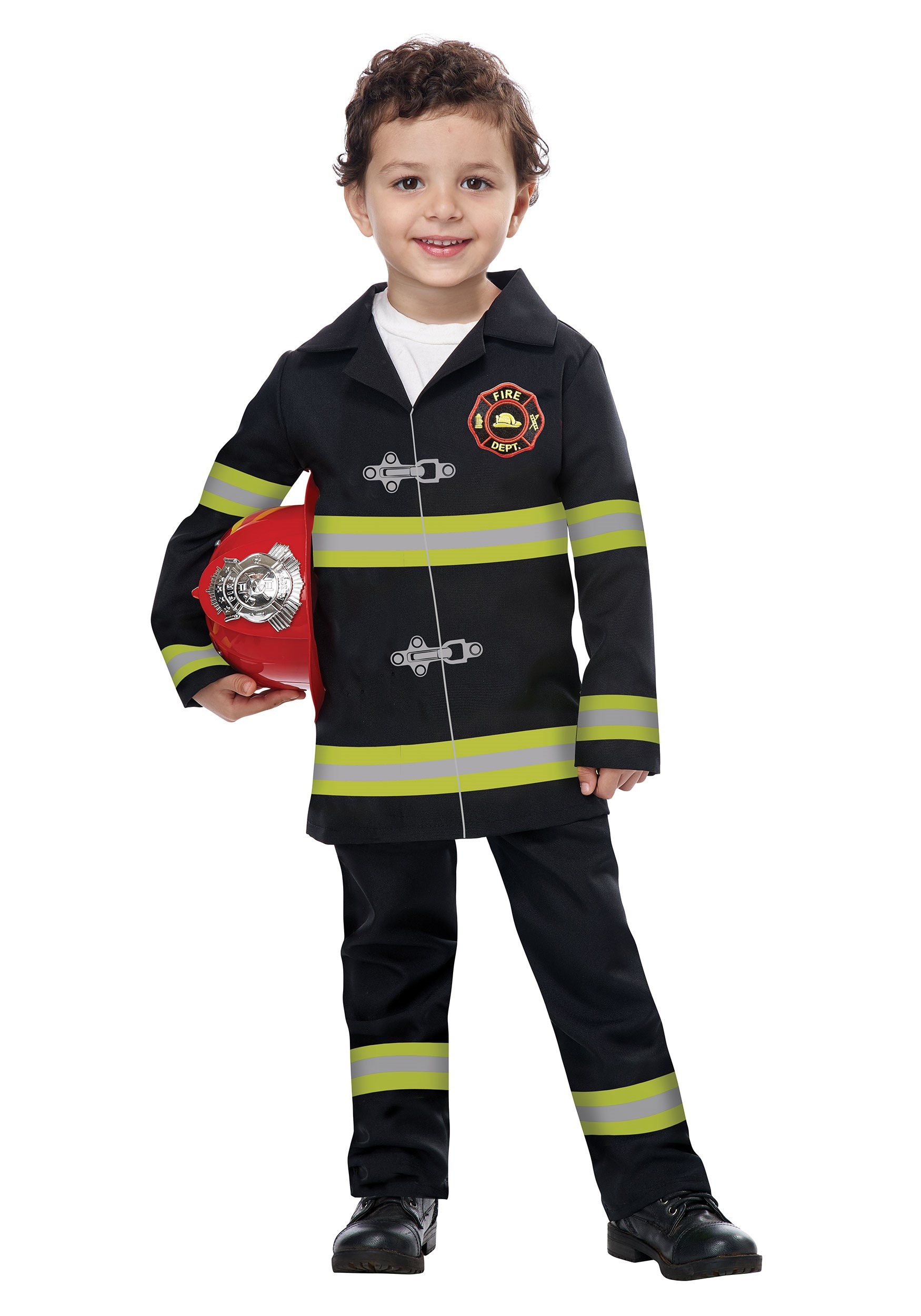 Photos - Fancy Dress California Costume Collection Jr Fire Chief Costume for Toddlers Black/ 