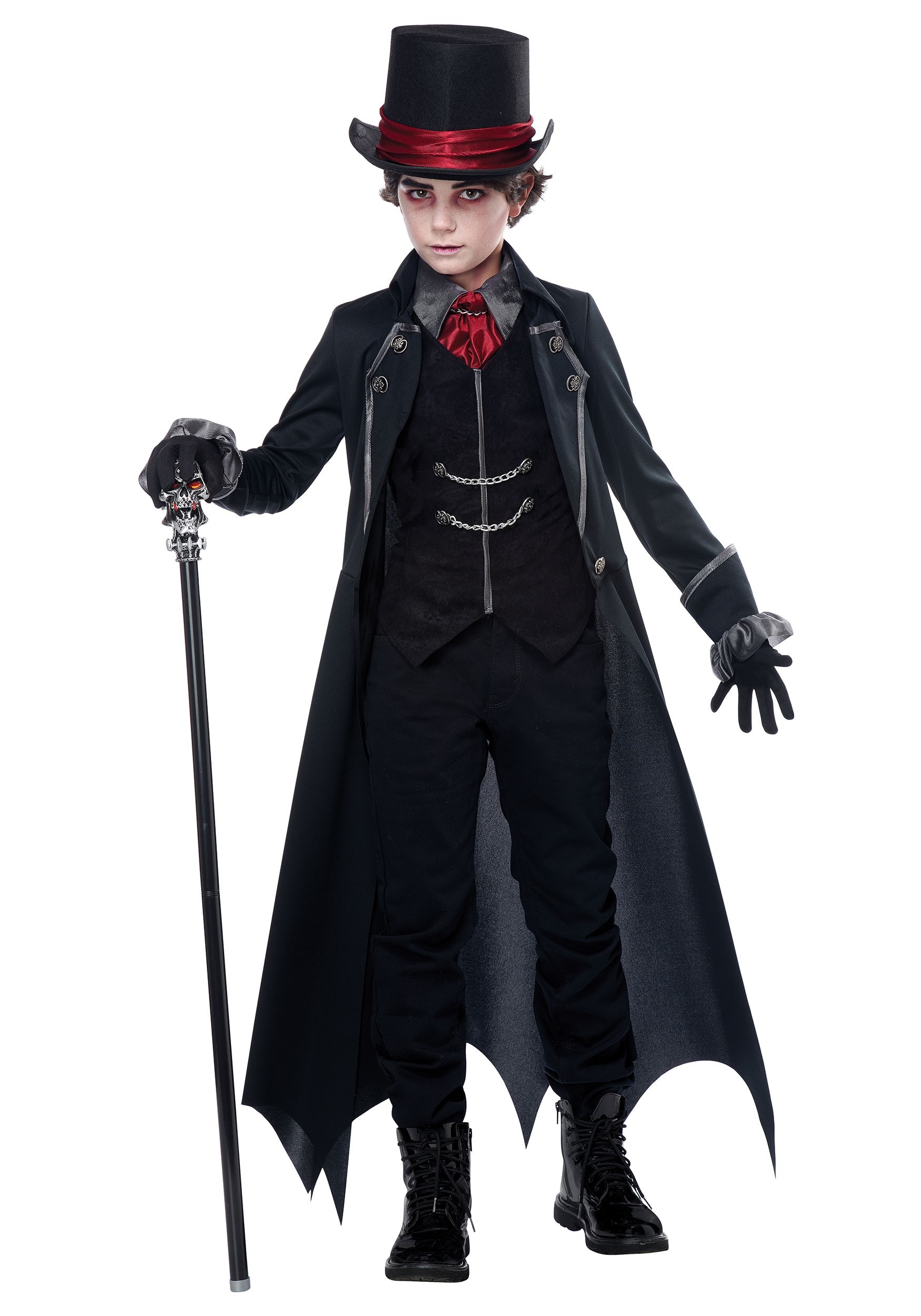 Photos - Fancy Dress California Costume Collection Gothic Vampire Costume for Boys Black/Re 