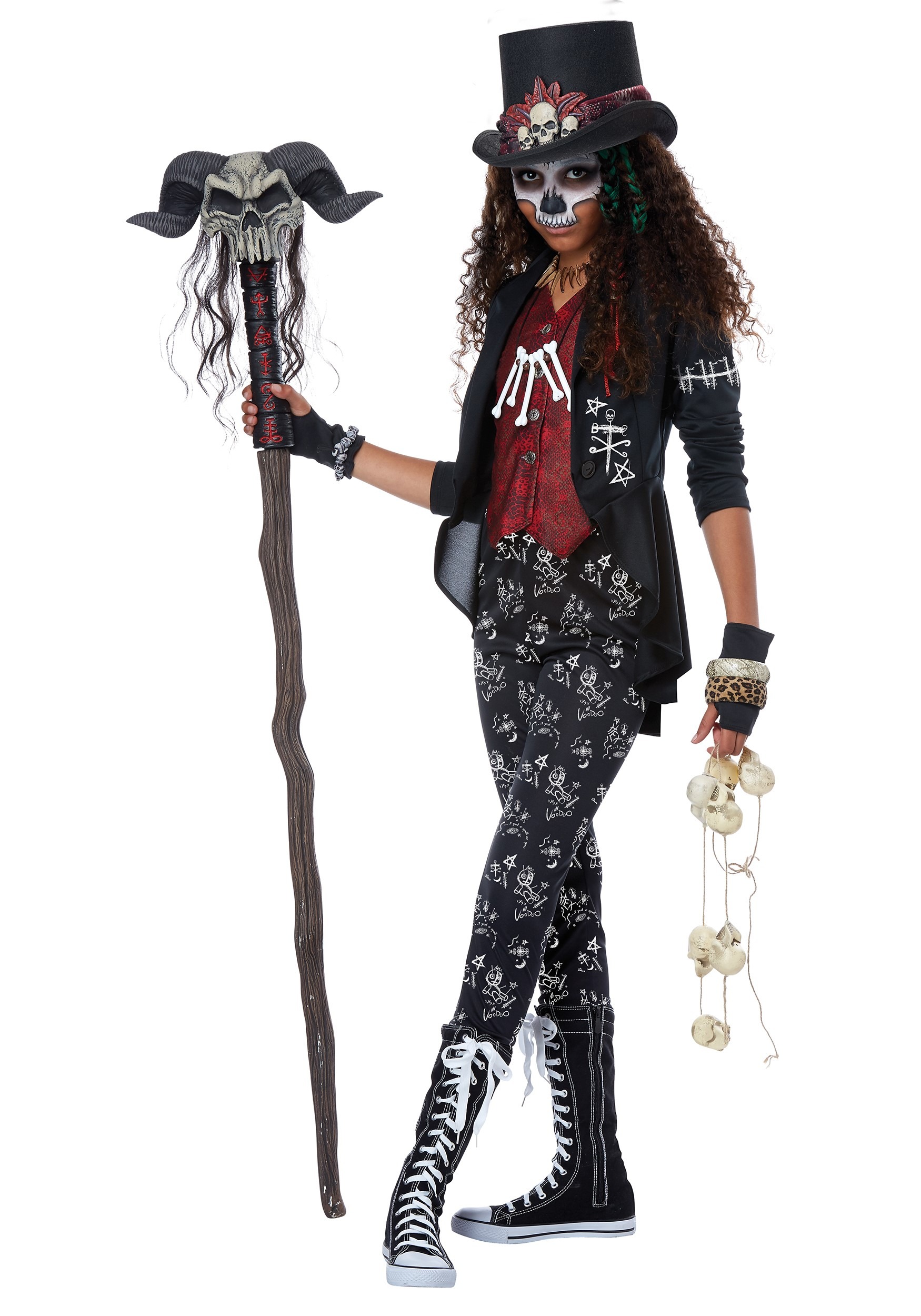 Photos - Fancy Dress California Costume Collection Voodoo Charm Girl's Costume Black/Red 