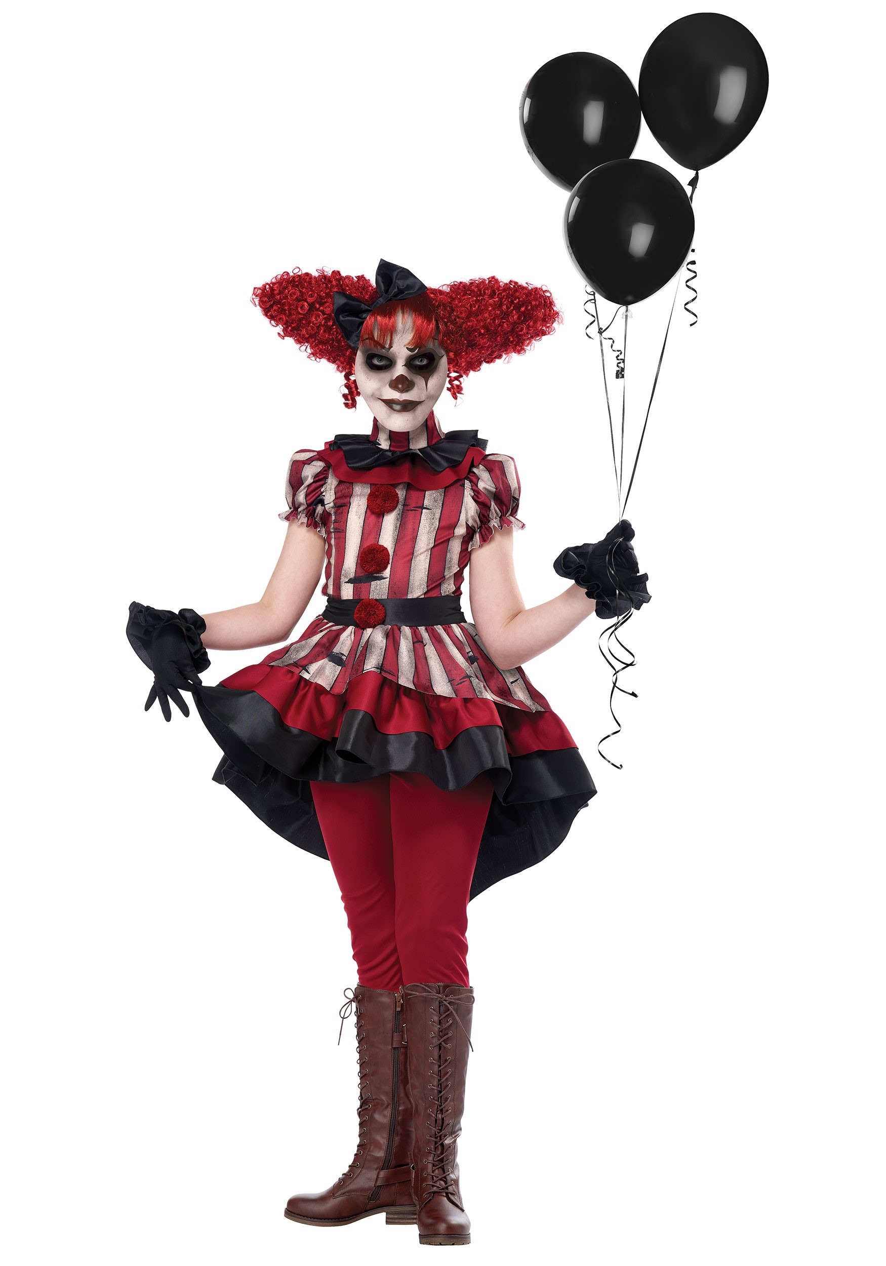 Photos - Fancy Dress California Costume Collection Wicked Girl's Clown Costume Black/Brown& 