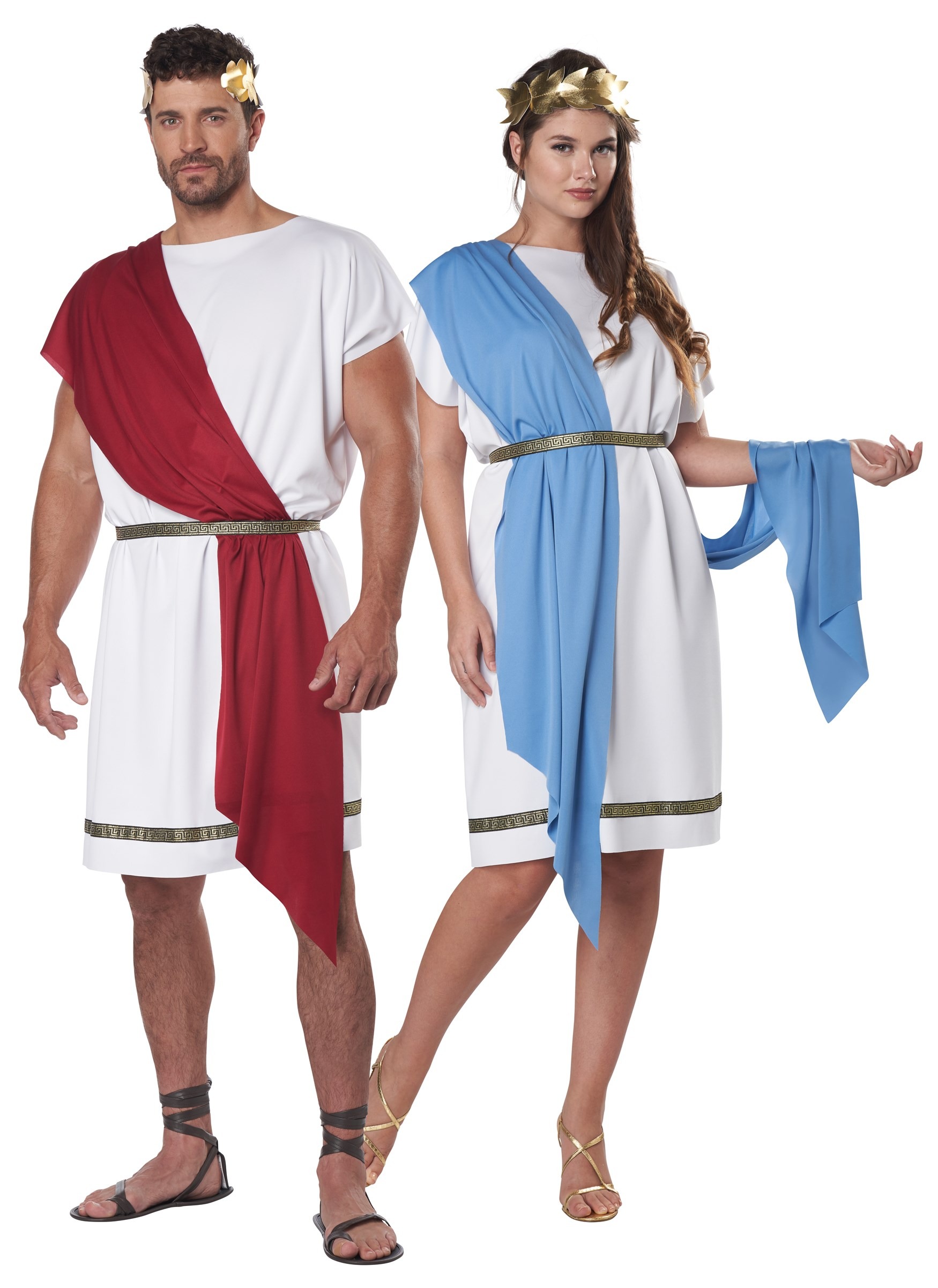 Photos - Fancy Dress California Costume Collection Party Toga Costume for Adults Blue/Red&# 