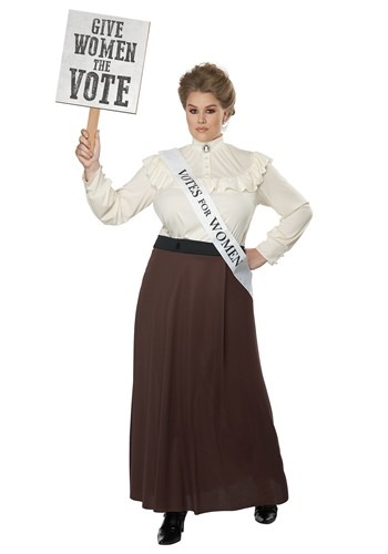 Women's Plus Size Suffragette Costume