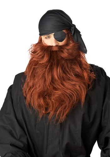 Adults Red Pirate Beard