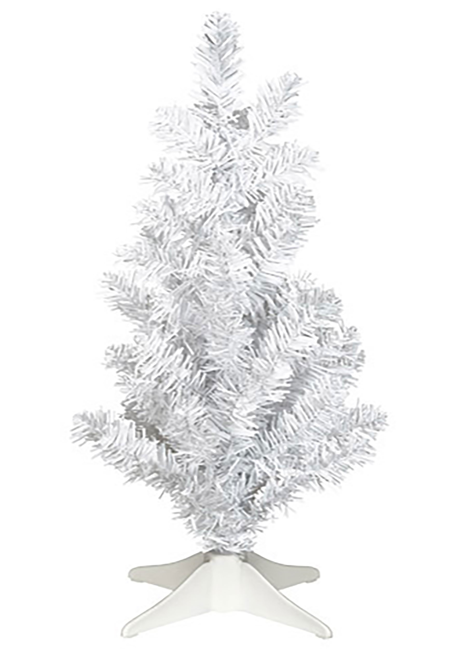 Mini White 14" Tinsel Christmas Tree