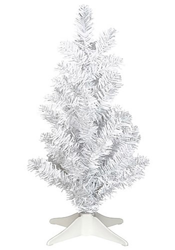 14 Mini White Tinsel Christmas Tree