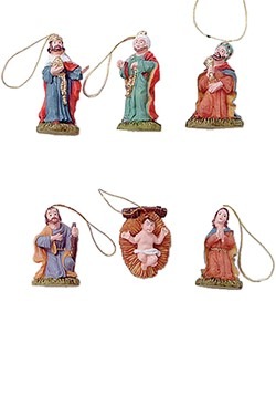 Mini Christmas Nativity Ornament Set
