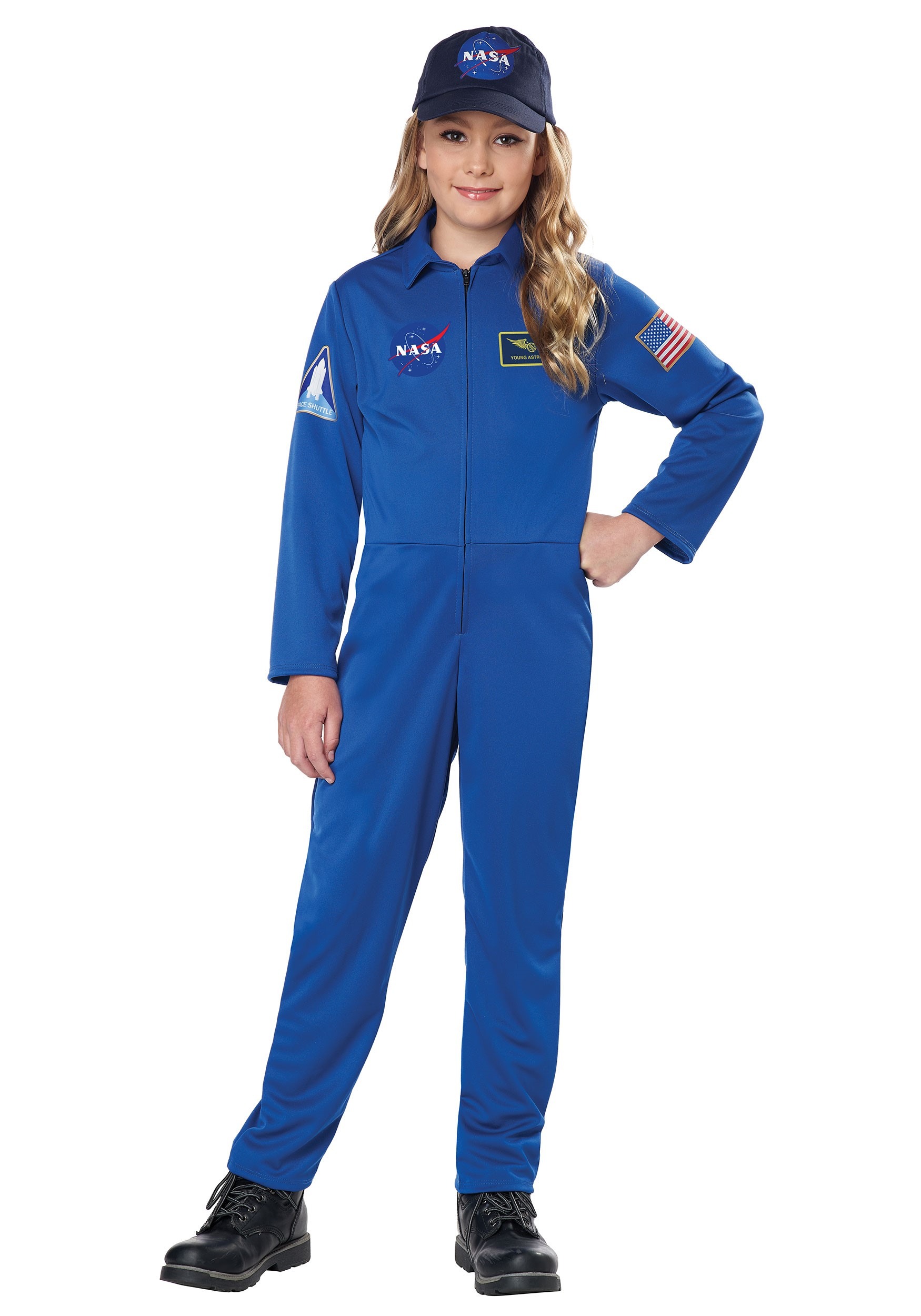 Photos - Fancy Dress California Costume Collection NASA Blue Jumpsuit Costume For Kids Blue CA0 
