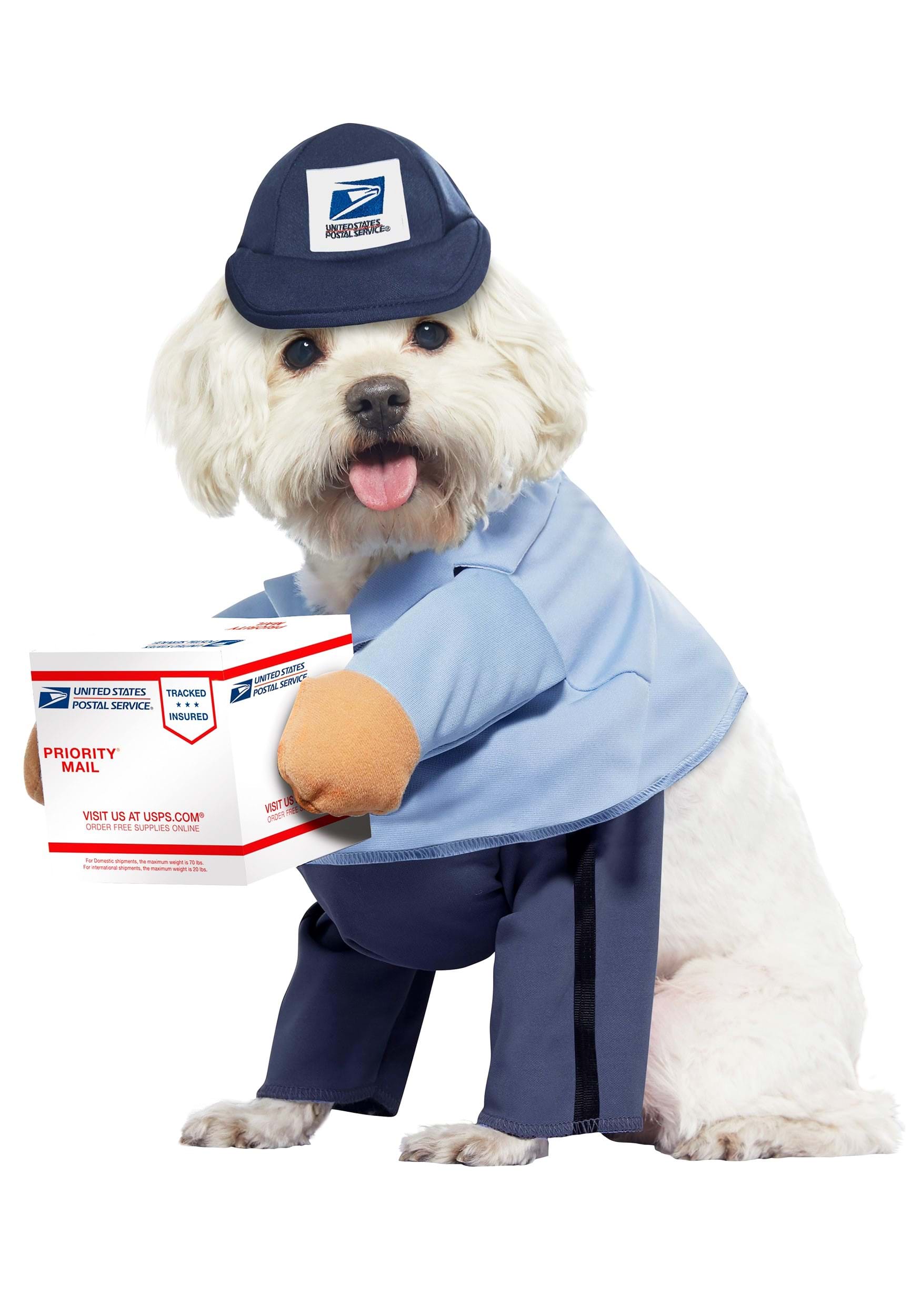 Photos - Fancy Dress California Costume Collection USPS Mail Carrier Costume for Dogs Blue/ 