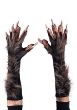 Brown Adult Wolf Gloves