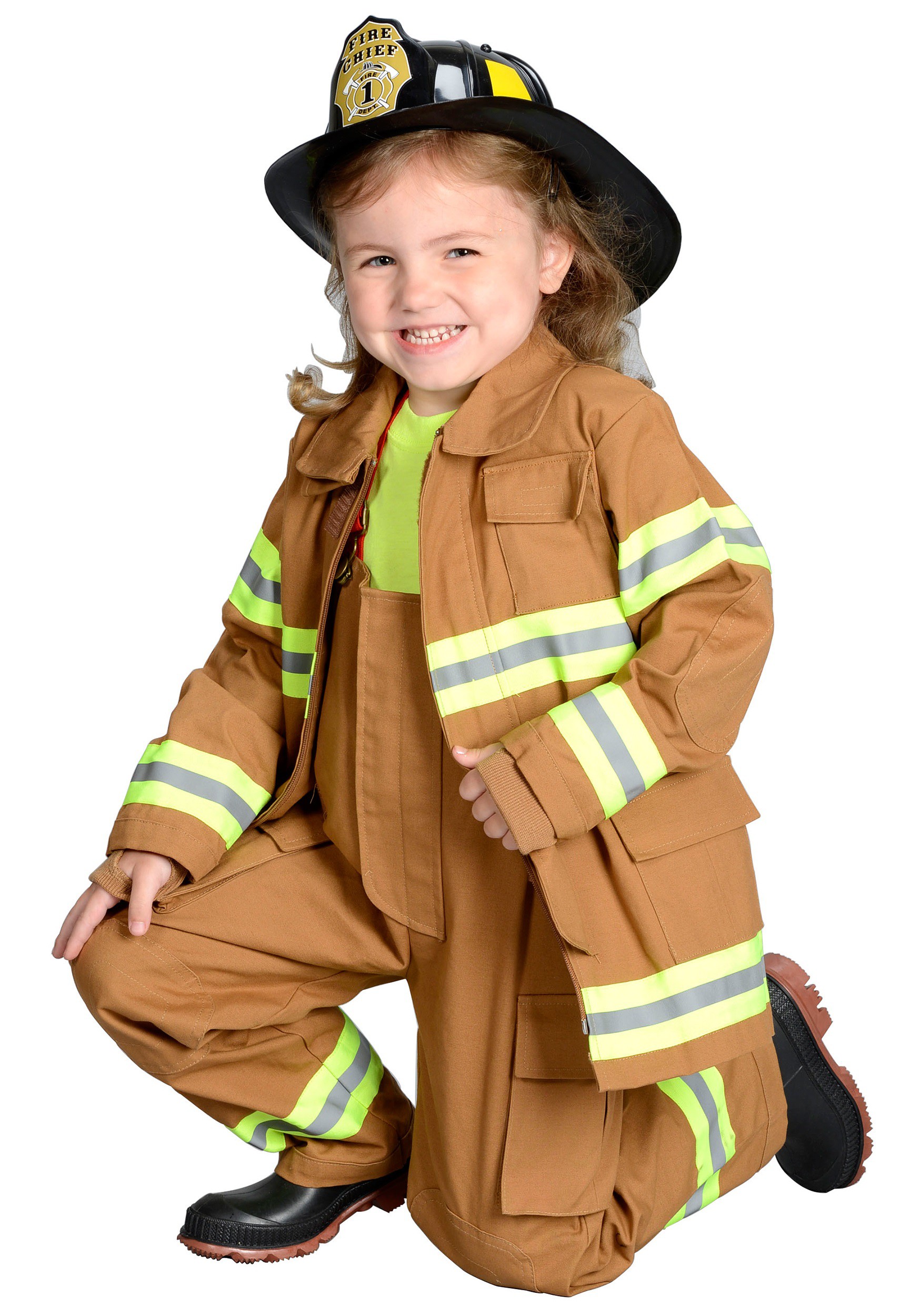 Halloween Fireman Uniform Firefighter Costume Youth Kids T-Shirt Funny