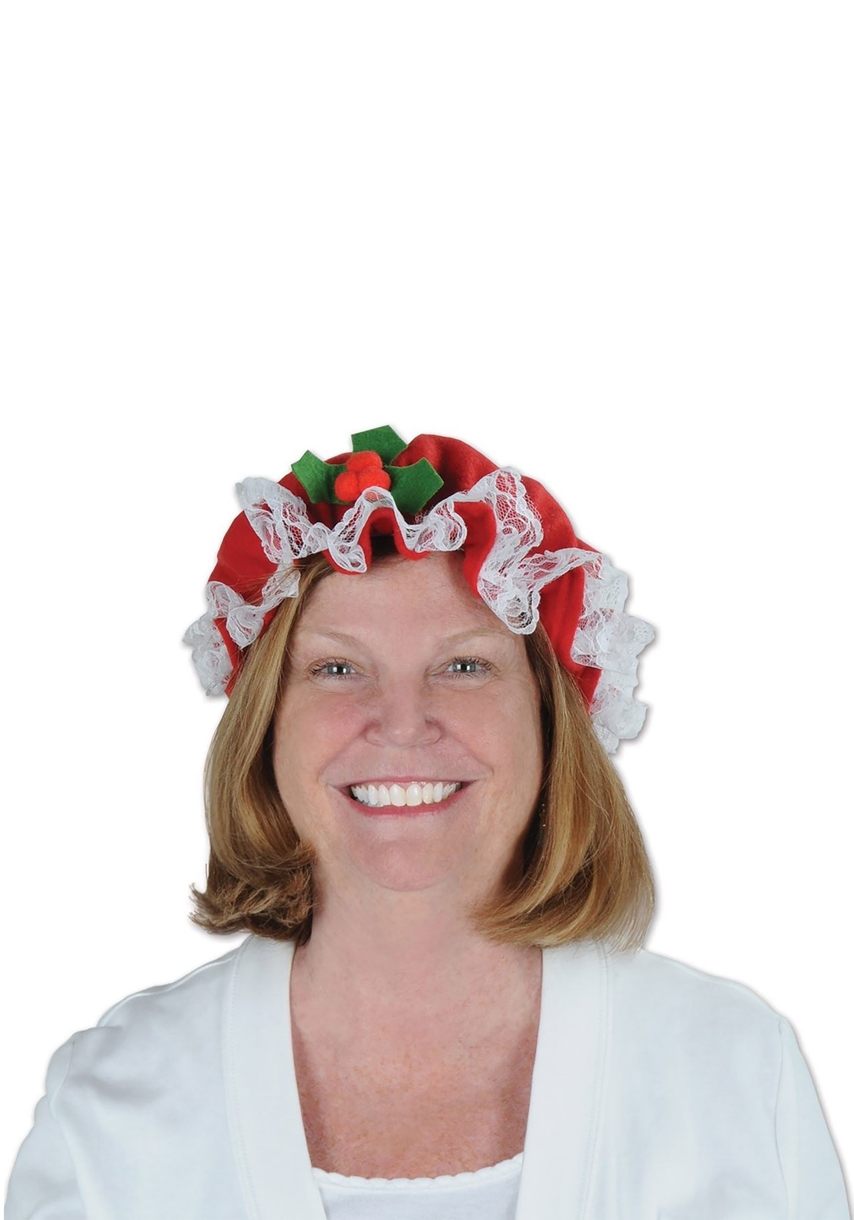 Mrs.Claus Adult Sizes Raggedy Ann Colonial Bonnet Hat Cap Mop Lady 