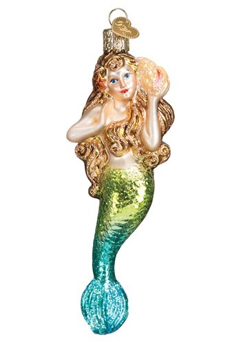 Mermaid Glass Blown Hanging Ornament