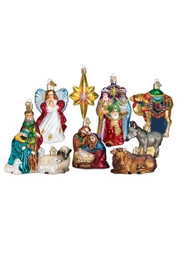 9-Piece Nativity Ornament Collection