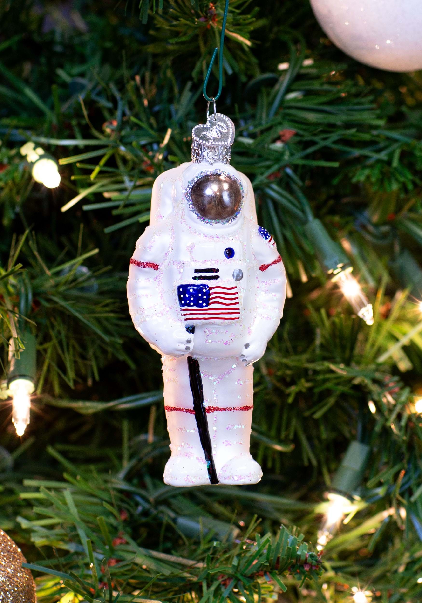 Astronaut Glass Blown Christmas Ornament