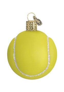 Tennis Ball Glass Blown Hanging Ornament