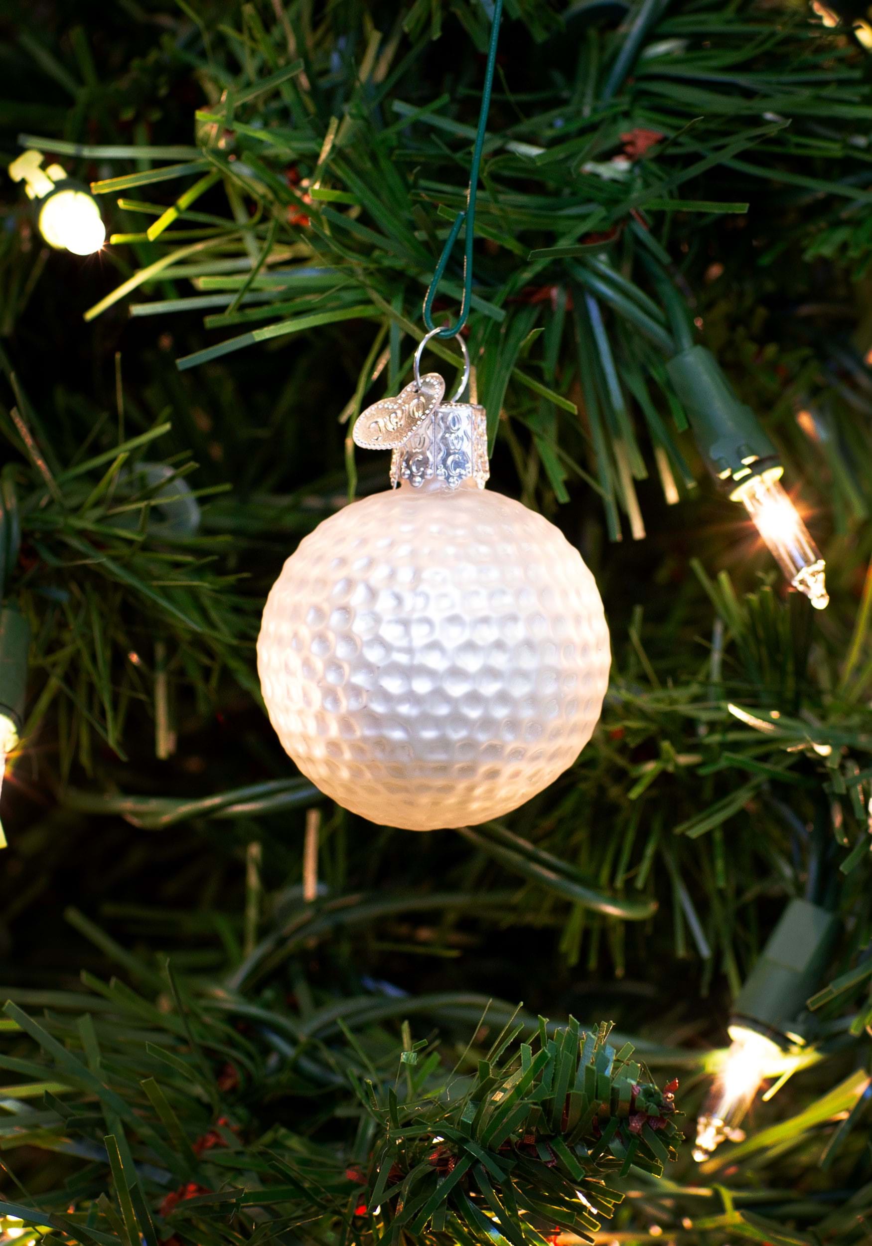 Glass Blown Golf Ball Ornament