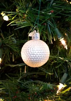 Golf Ball Glass Blown Hanging Ornament