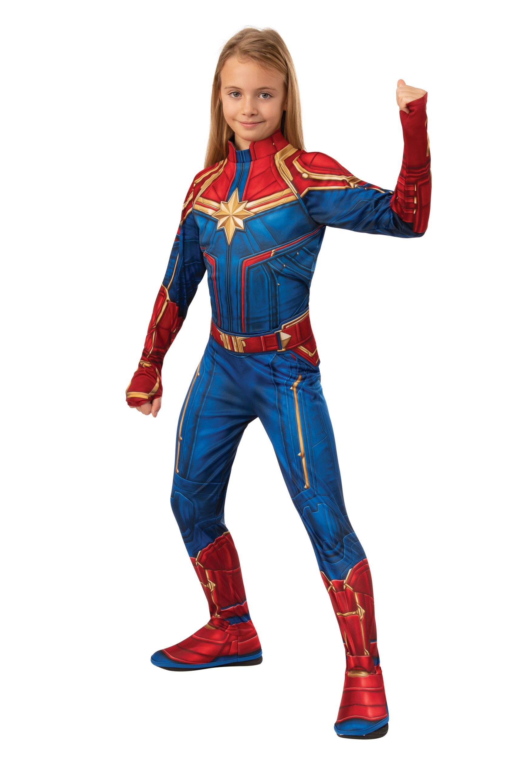 Photos - Fancy Dress Rubies Costume Co. Inc Captain Marvel Classic Costume | Girl's Superhero C 