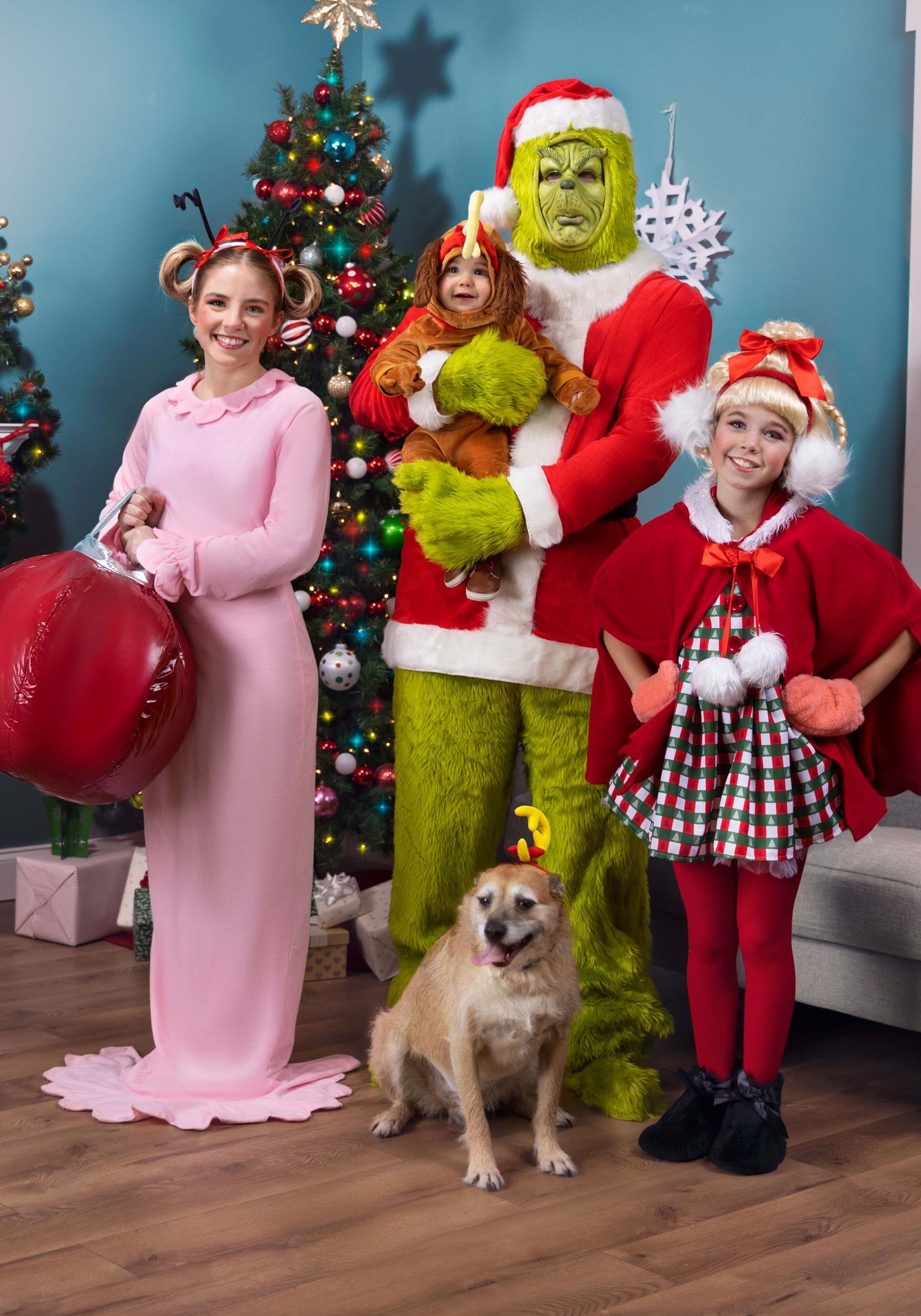 Dr. Seuss Family Pajama Grinch Costume Adult and Kid Sleepwear, Mom, Size:  XLarge