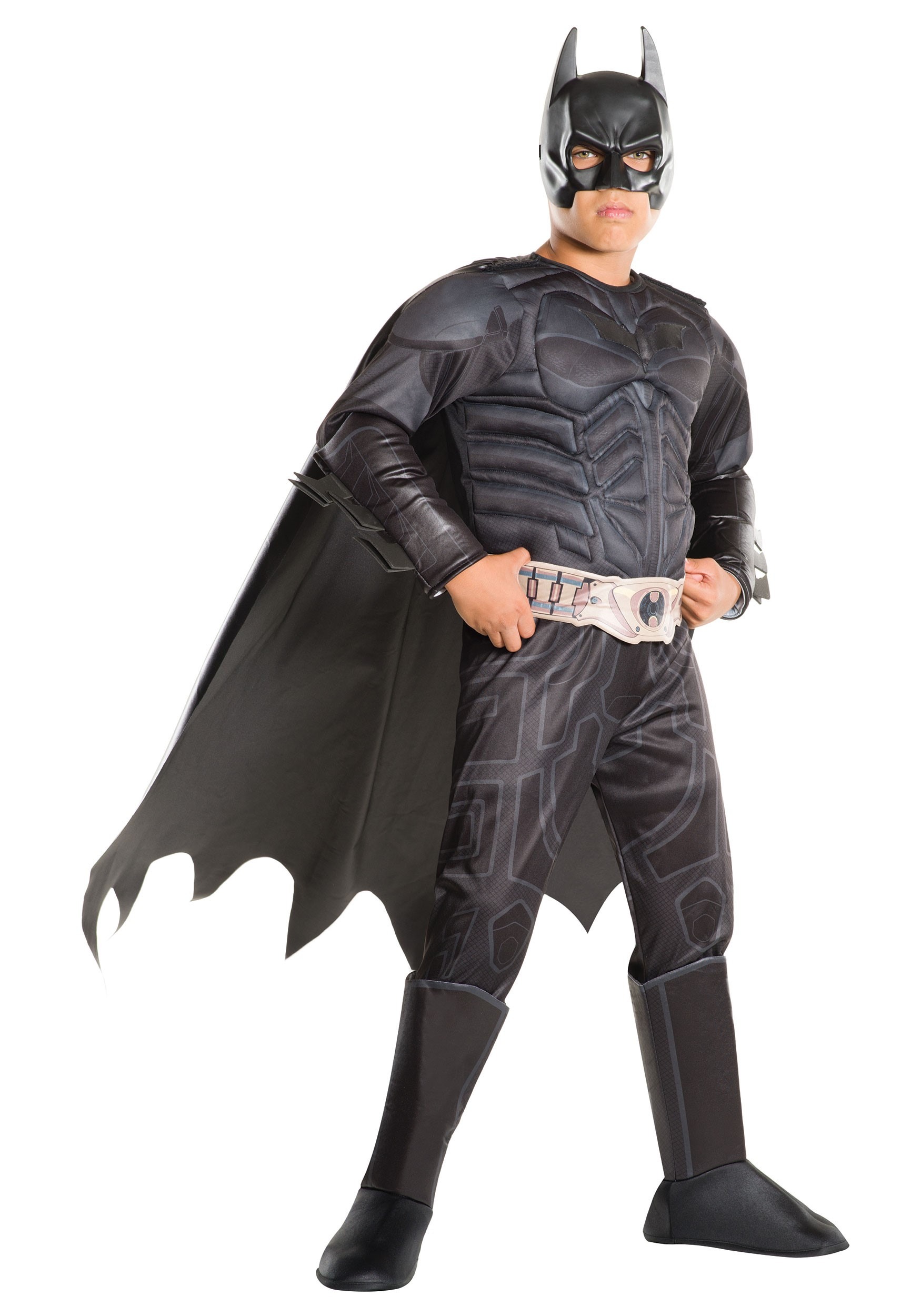 Photos - Fancy Dress Rubies Costume Co. Inc Boys Batman Dark Knight Deluxe Costume Black RU6109 