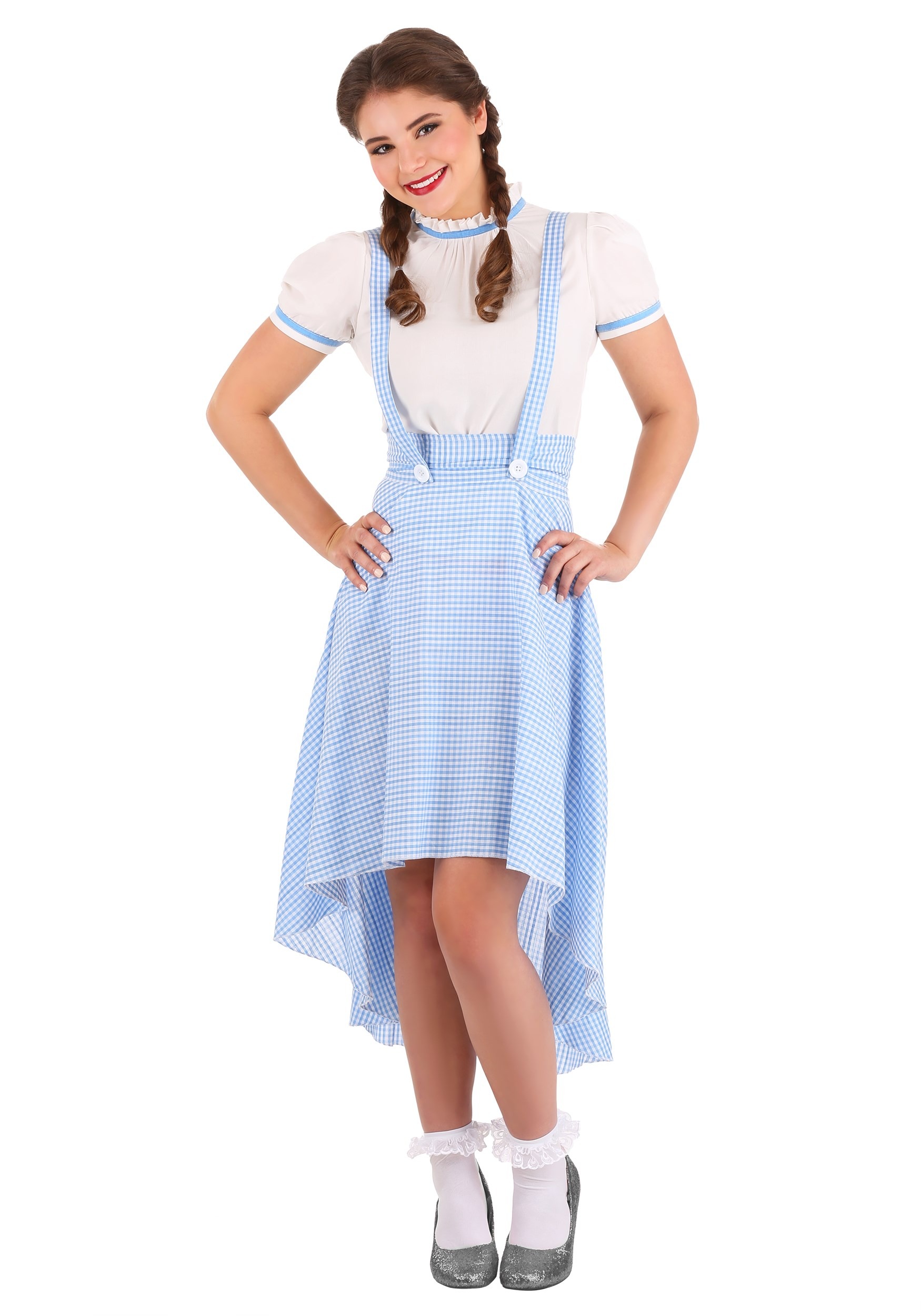 Photos - Fancy Dress FUN Costumes Kansas Girl High Low Costume for Women Blue/White FUN0499