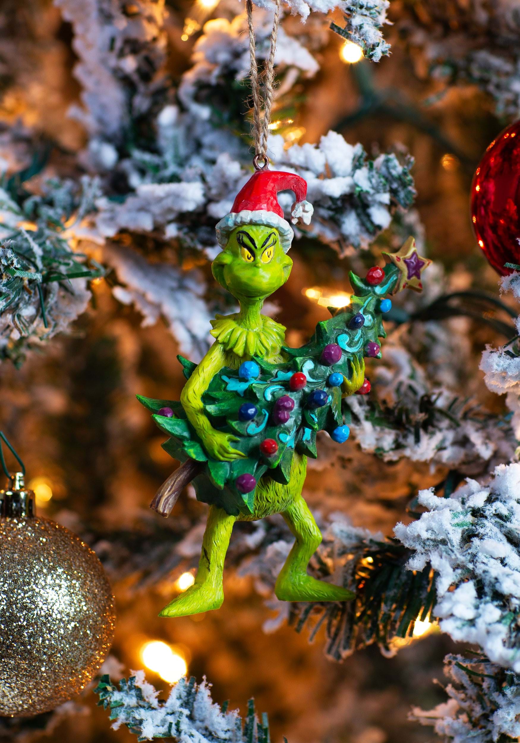 The Grinch Holding Tree Jim Shore Ornament