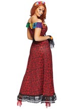 Womens Deluxe Day of the Dead Beauty Costume Alt 1