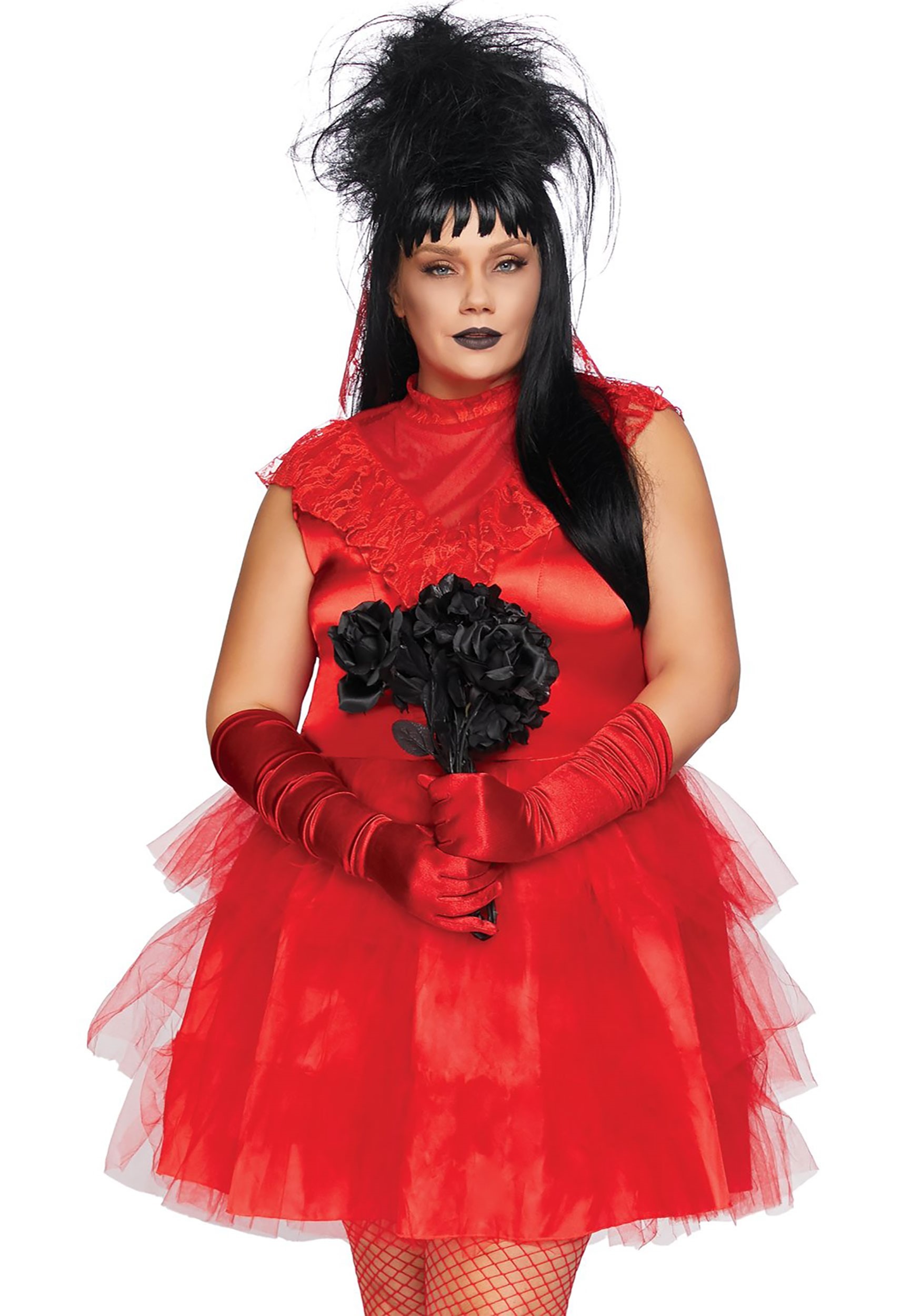 Photos - Fancy Dress MKW Leg Avenue Women's Plus Size Beetle Bride Costume Red LE86730X 