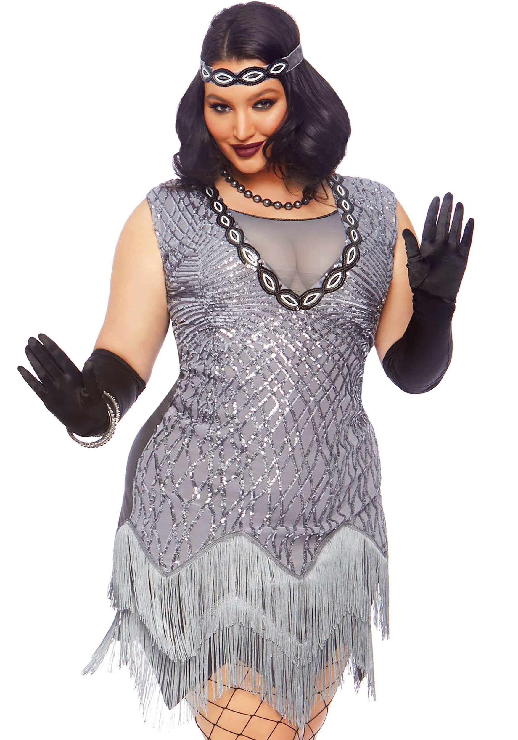 Plus Size Roaring Roxy Flapper Costume for Adults