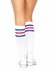 Red and Blue Striped Athletic Socks 1