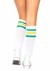 Green and Yellow Striped Athletic Socks 1