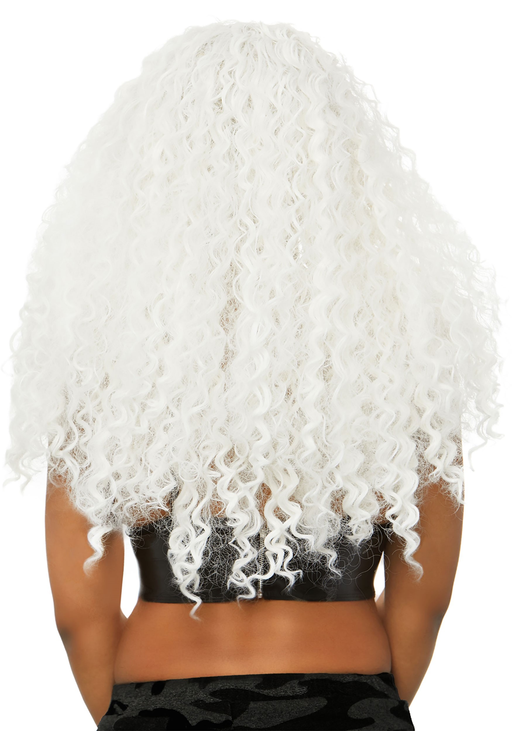 Long Curly White Women's Wig