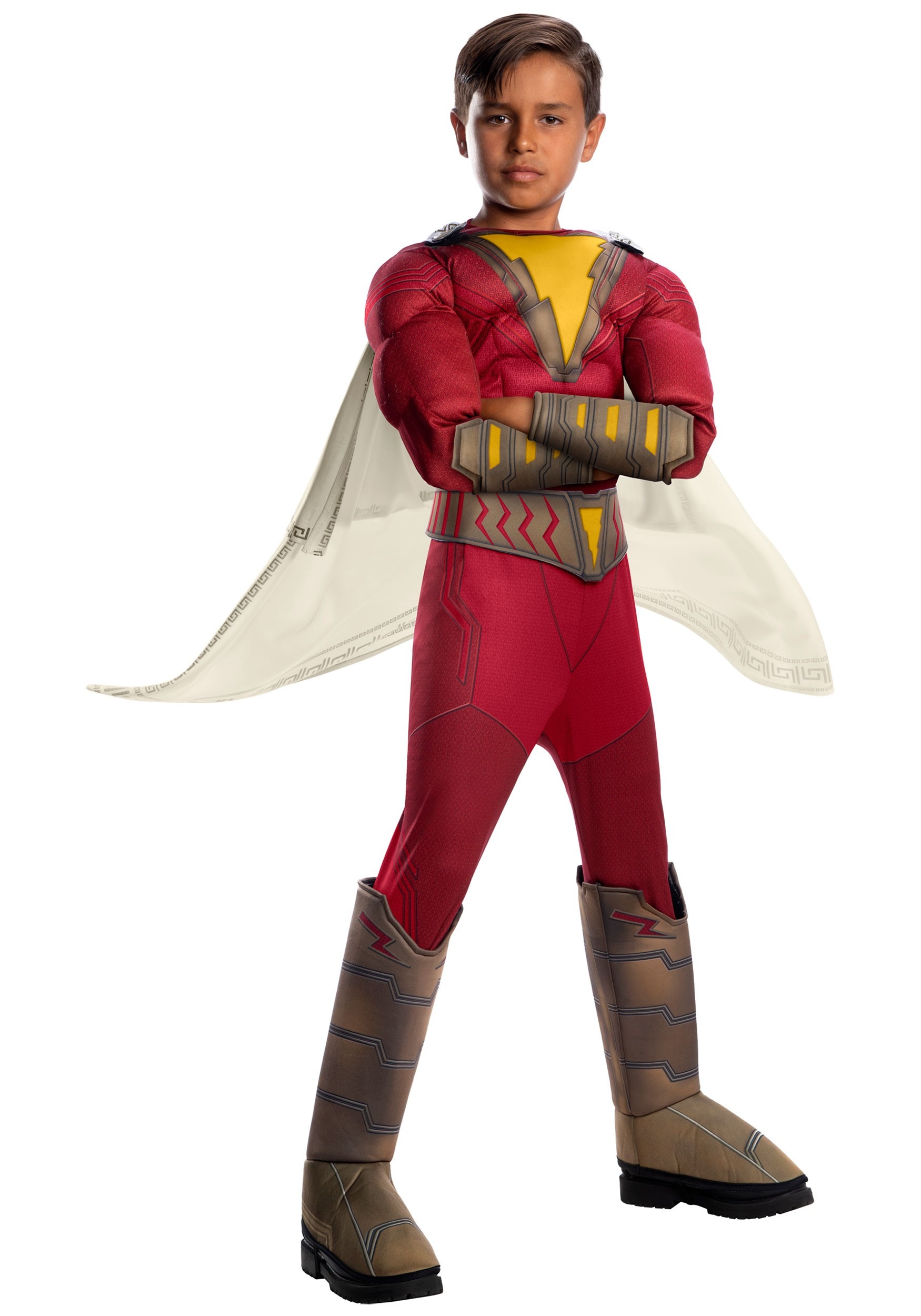 Photos - Fancy Dress Rubies Costume Co. Inc Shazam! Deluxe Costume for Kids Yellow/White 