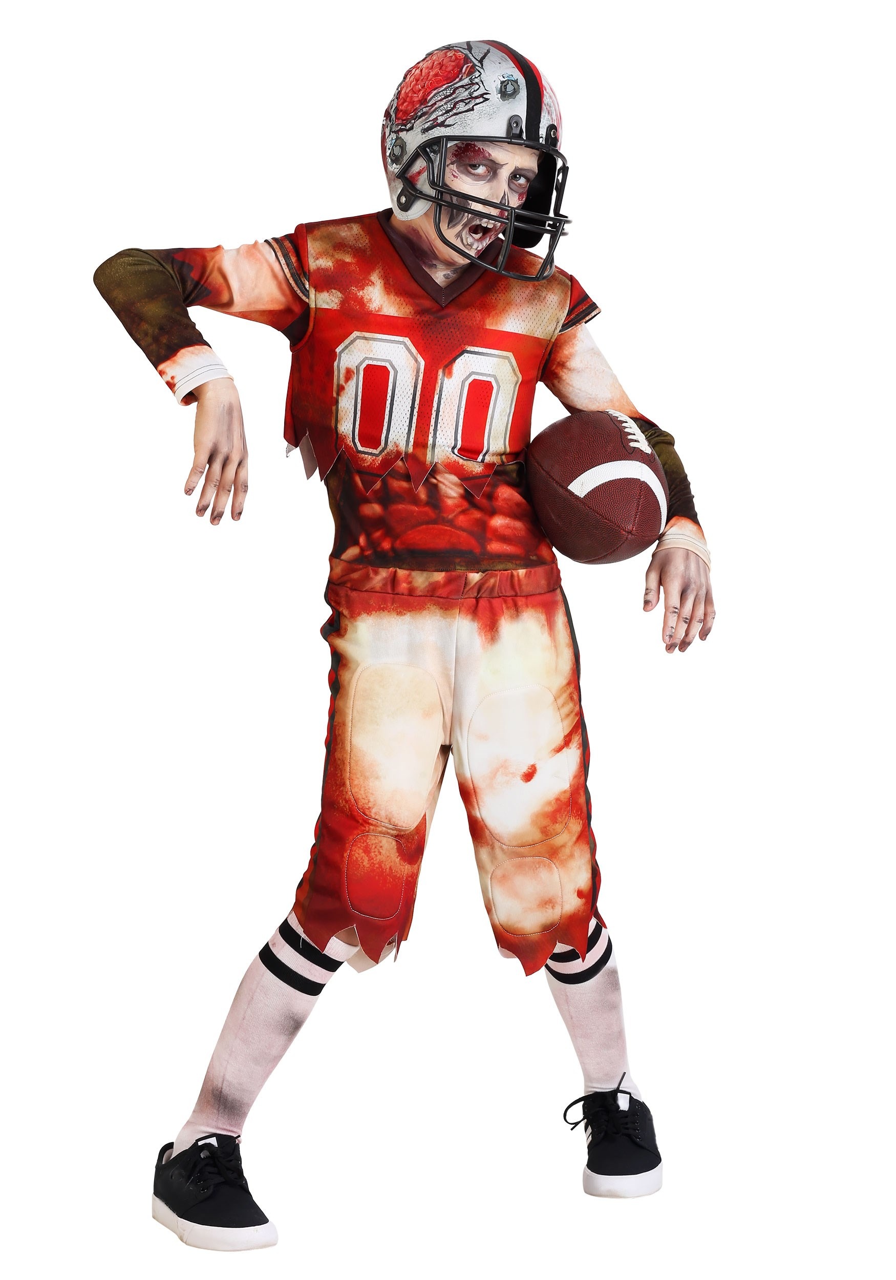 Photos - Fancy Dress Zombie FUN Costumes  Football Player Costume for Kids Red/Brown FUN6436 