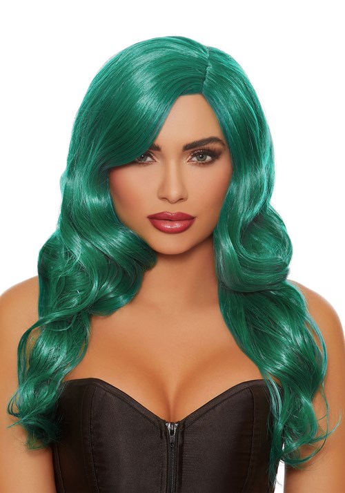 Teal: Long Wavy Wig