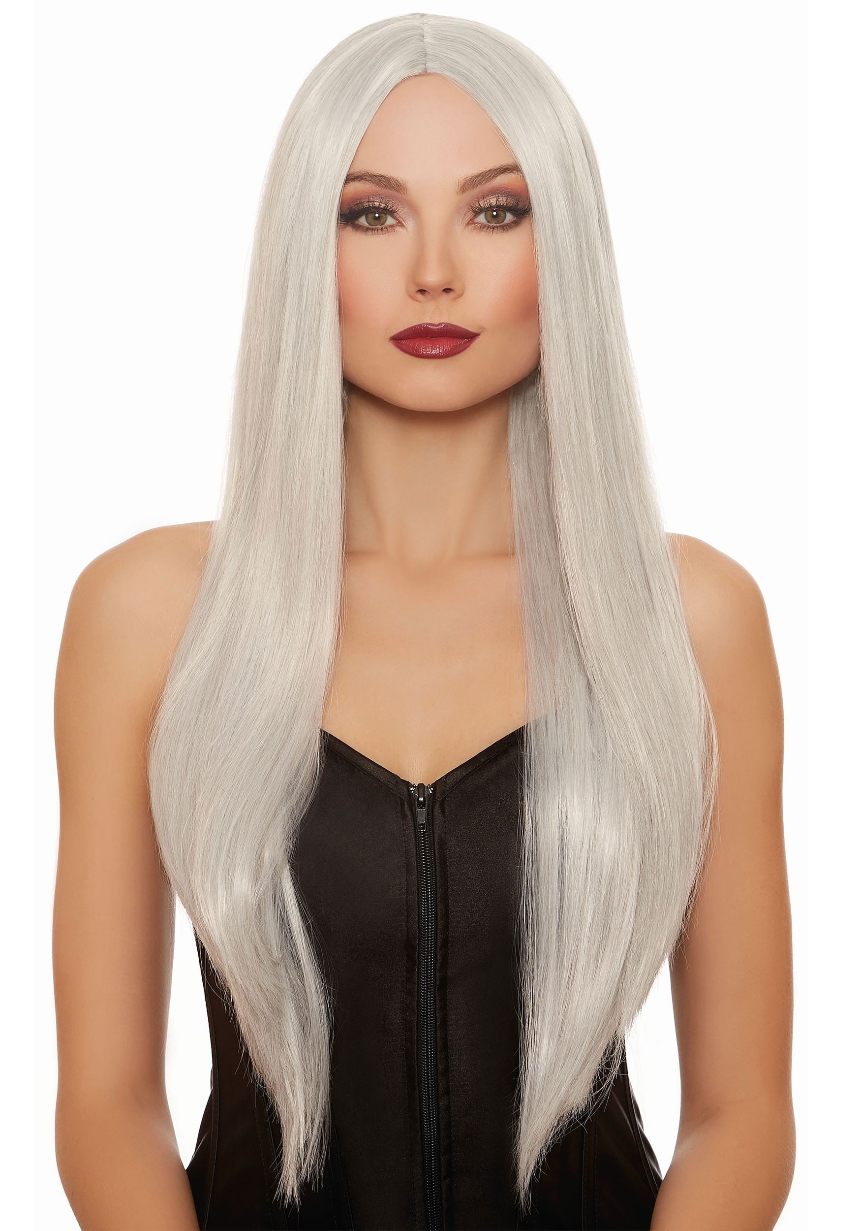 Gray/White Mix Wig Long Straight