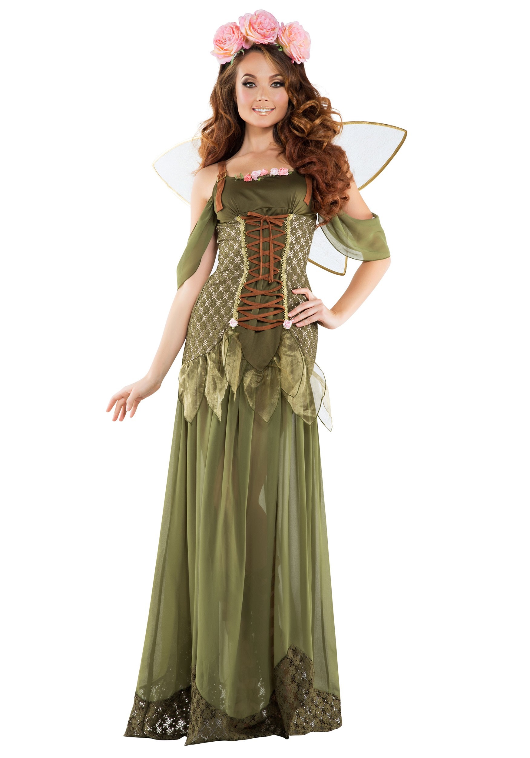 Photos - Fancy Dress Rose Starline, LLC.  Fairy Princess Women's Costume Green/Pink/Beig 