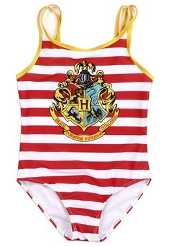 Harry Potter Hogwarts Striped Girls Swimsuit