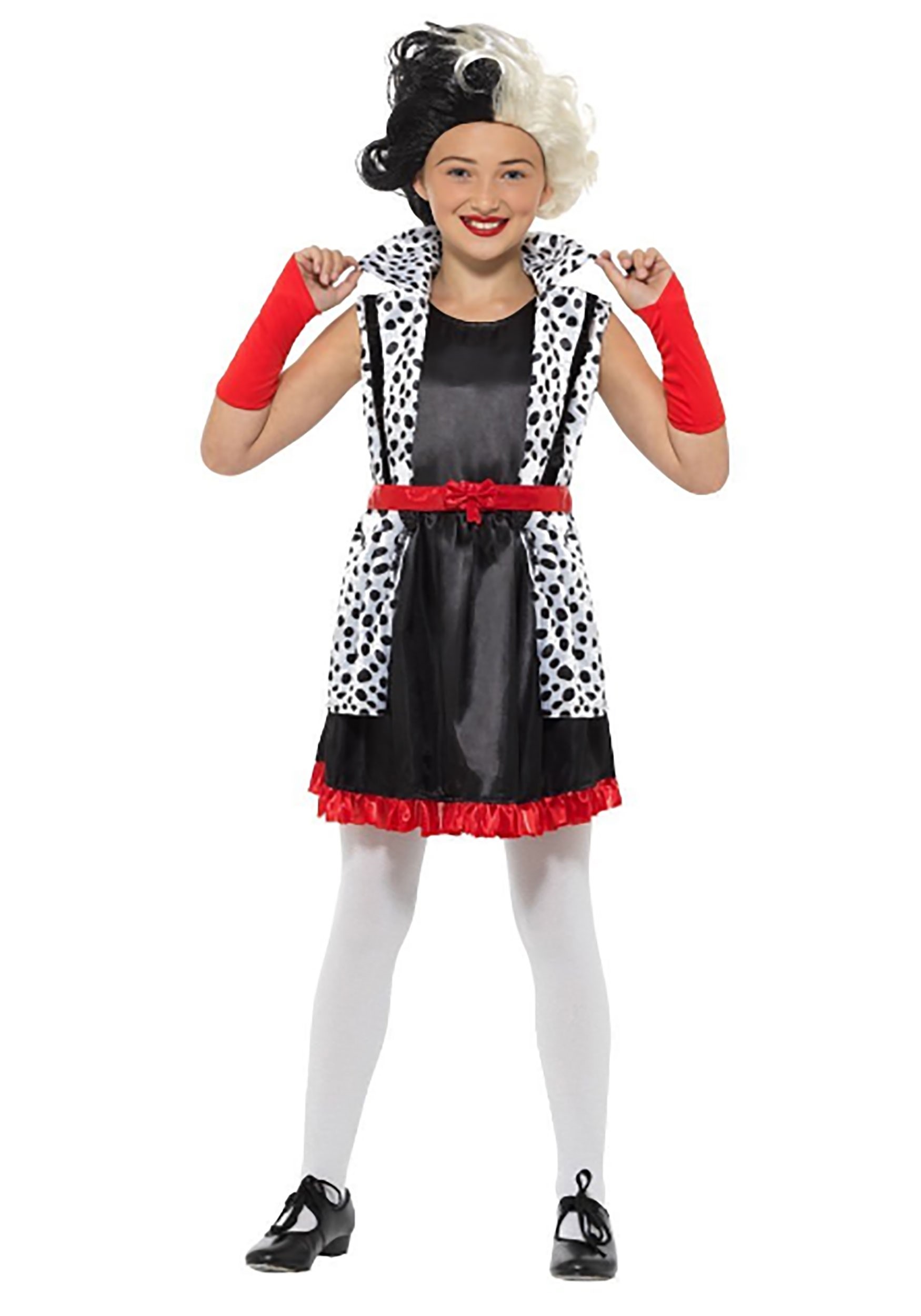 Photos - Fancy Dress Smiffys Girl's Evil Madame Costume Black/Red/White SM49696