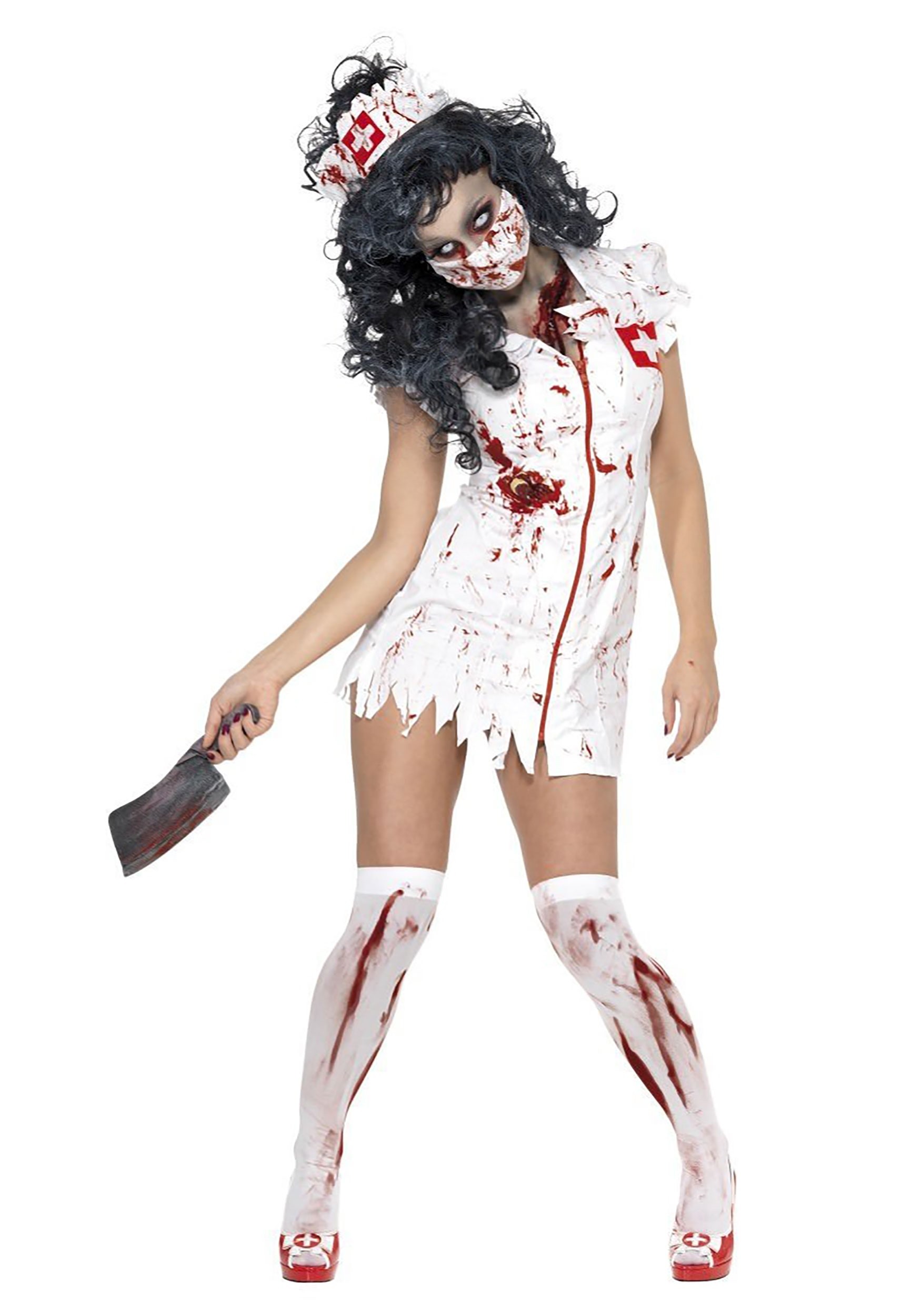 Photos - Fancy Dress Zombie Smiffys Women's  Nurse Costume Red/White SM34132 