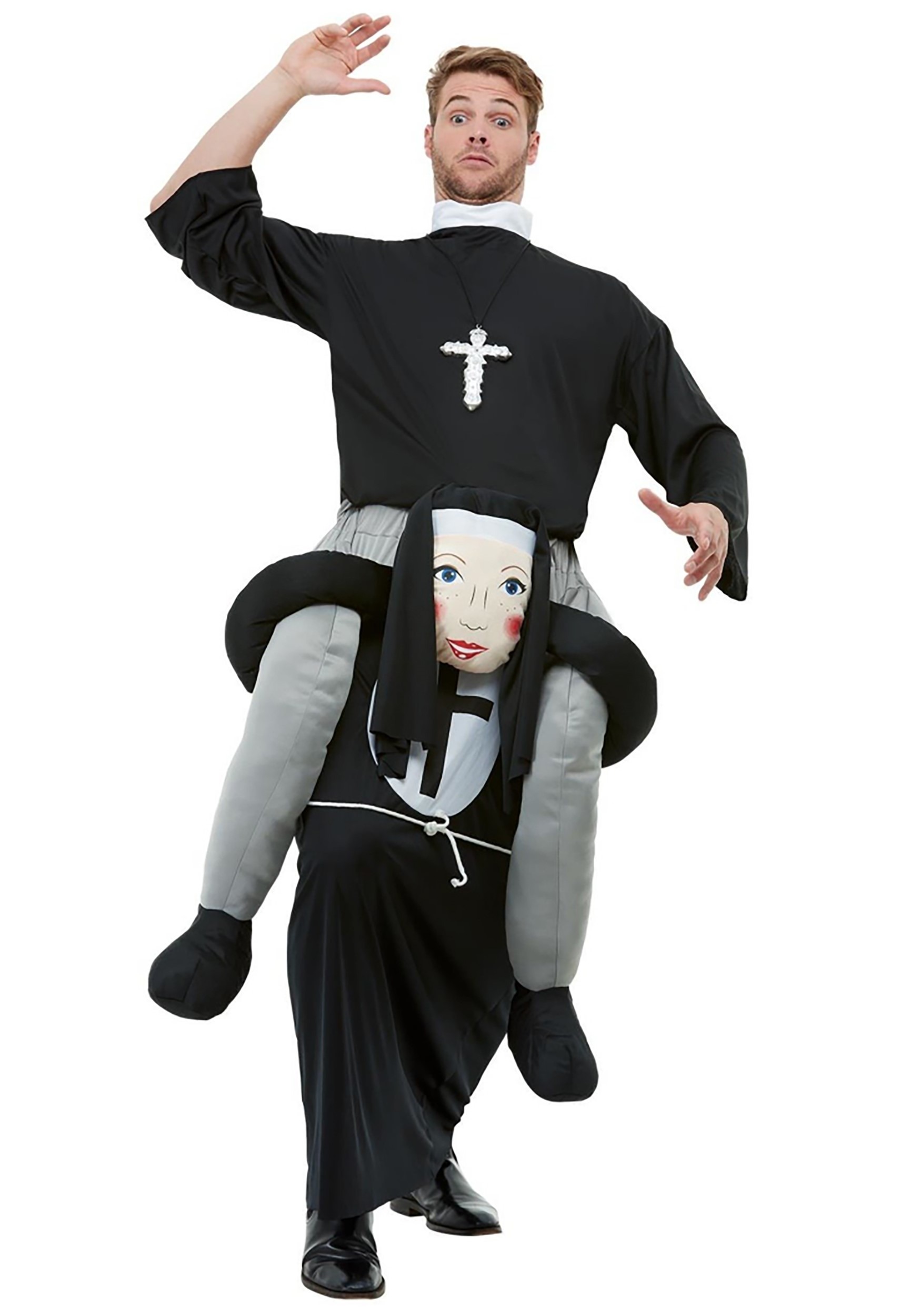 Piggyback Nun Adult Costume