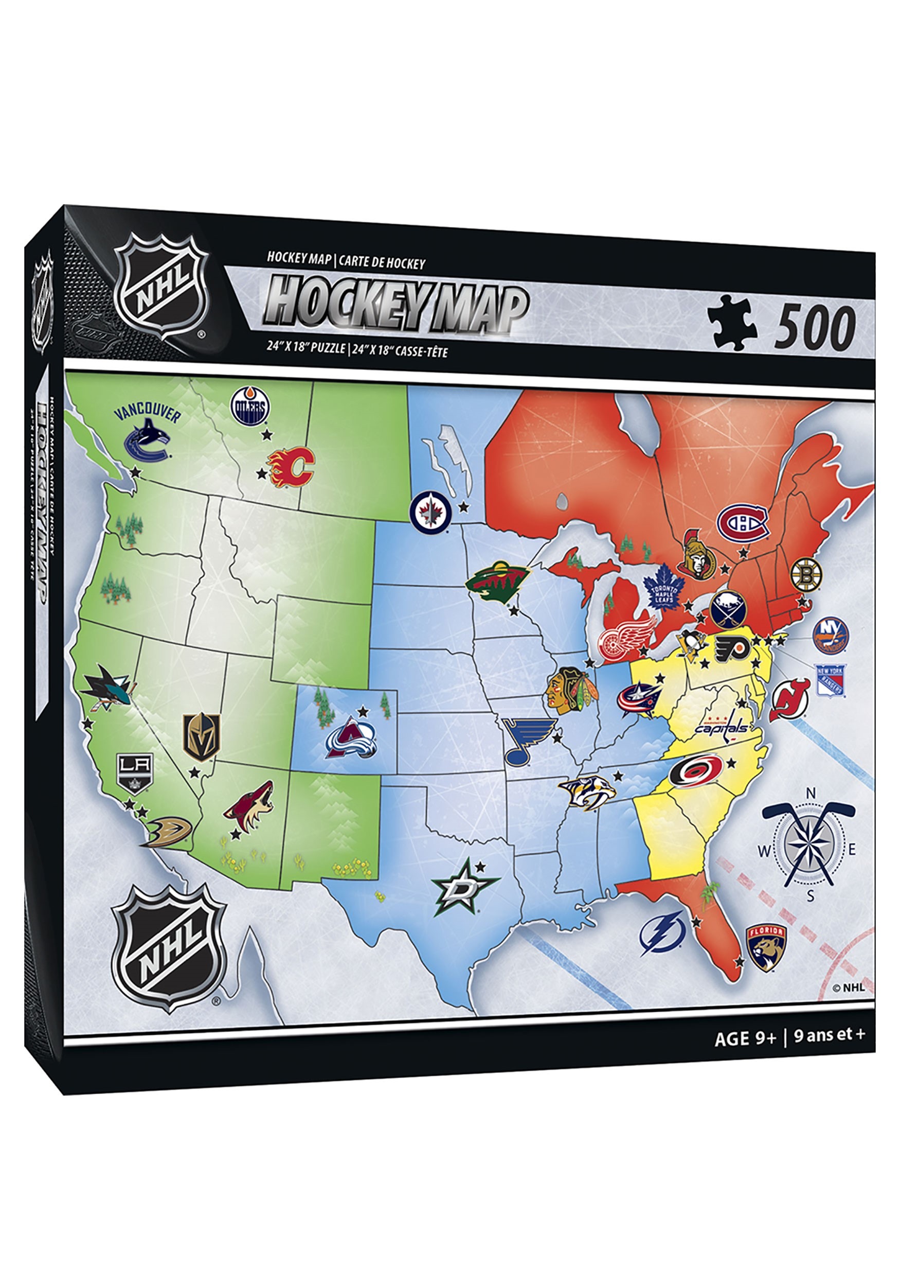 NHL Hockey Map Puzzle